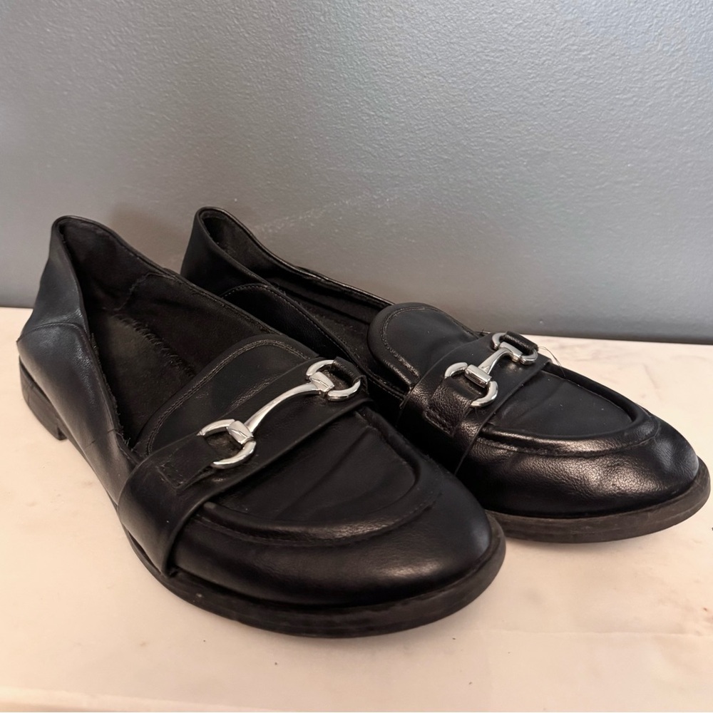 Spring Black Silver Loafer Shoes
